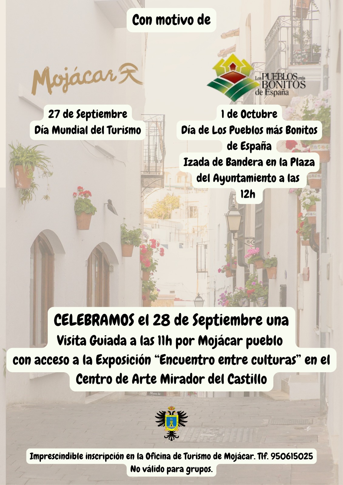 Visita Guiada por Mojácar pueblo con motivo del día mundia del Turismo y el día de Los Pueblos más Bonitos de España